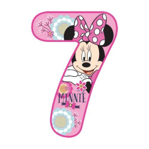 Minnie Mouse Number 7 Edible Icing Image - Click Image to Close